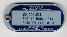 1948 Dog Tag Ed Cornell front