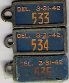 1941/42 Ident-O-Tag front