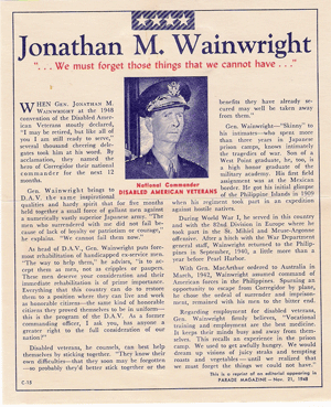 General Jonathan Wainwright insert