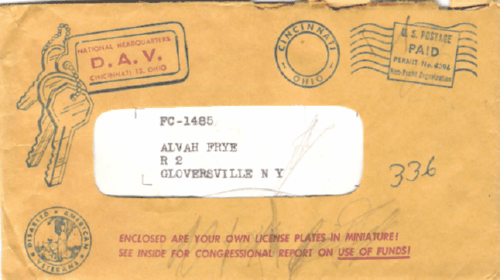 1956 On Mailer Complete Package