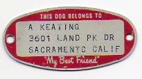 1948 Dog Tag A Keating front